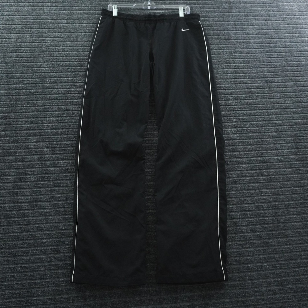 Nike Track Pants Mens MT Black White Stripe Athletic Dept Swoosh Relaxed Fit